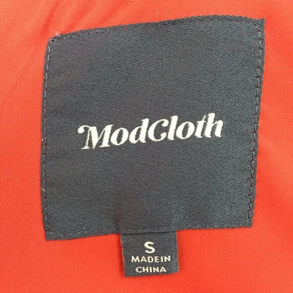 Modcloth Women's Red Dress with Blue Flowers Size Small Timeless Magnetism - Picture 14 of 16